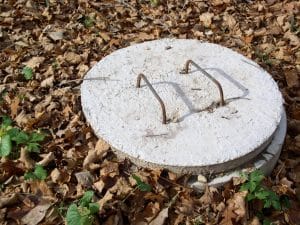 septic system cement cover with handles